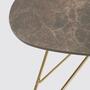 Couchtisch Marmoroptik Braun Dekor in Gold 1