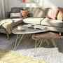 Couchtisch Marmoroptik Braun Dekor in Gold 4