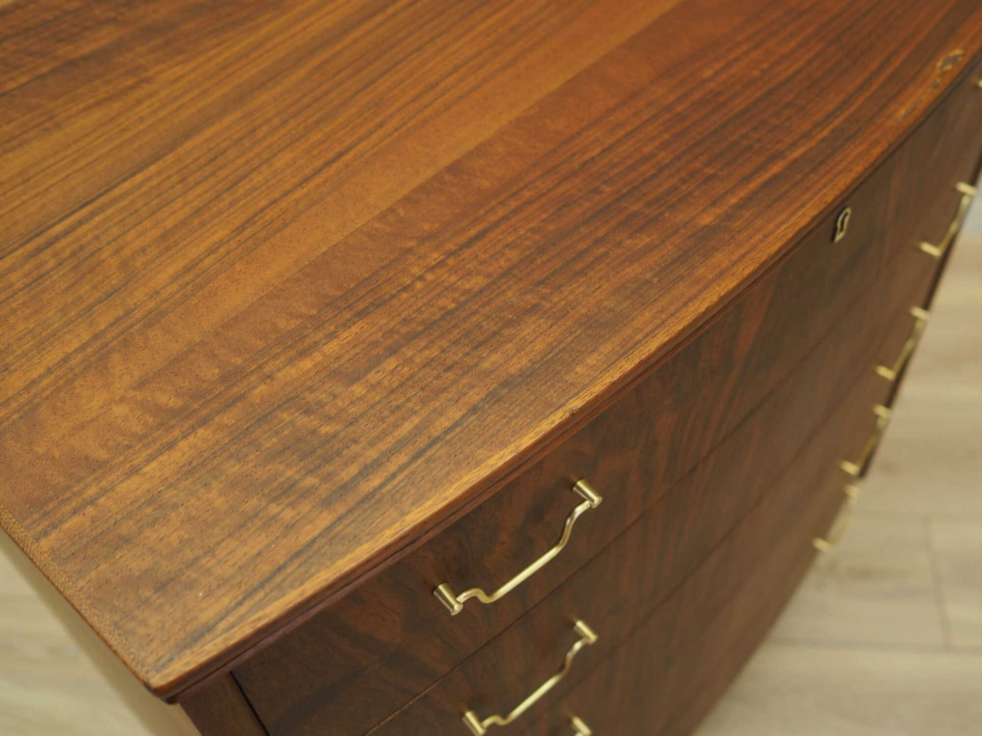 Vintage chest of drawers walnut wood brown 1970s 6