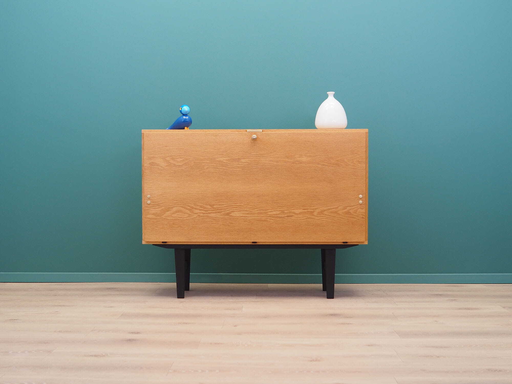 Vintage Cabinet Ash Wood Brown 1970s 0