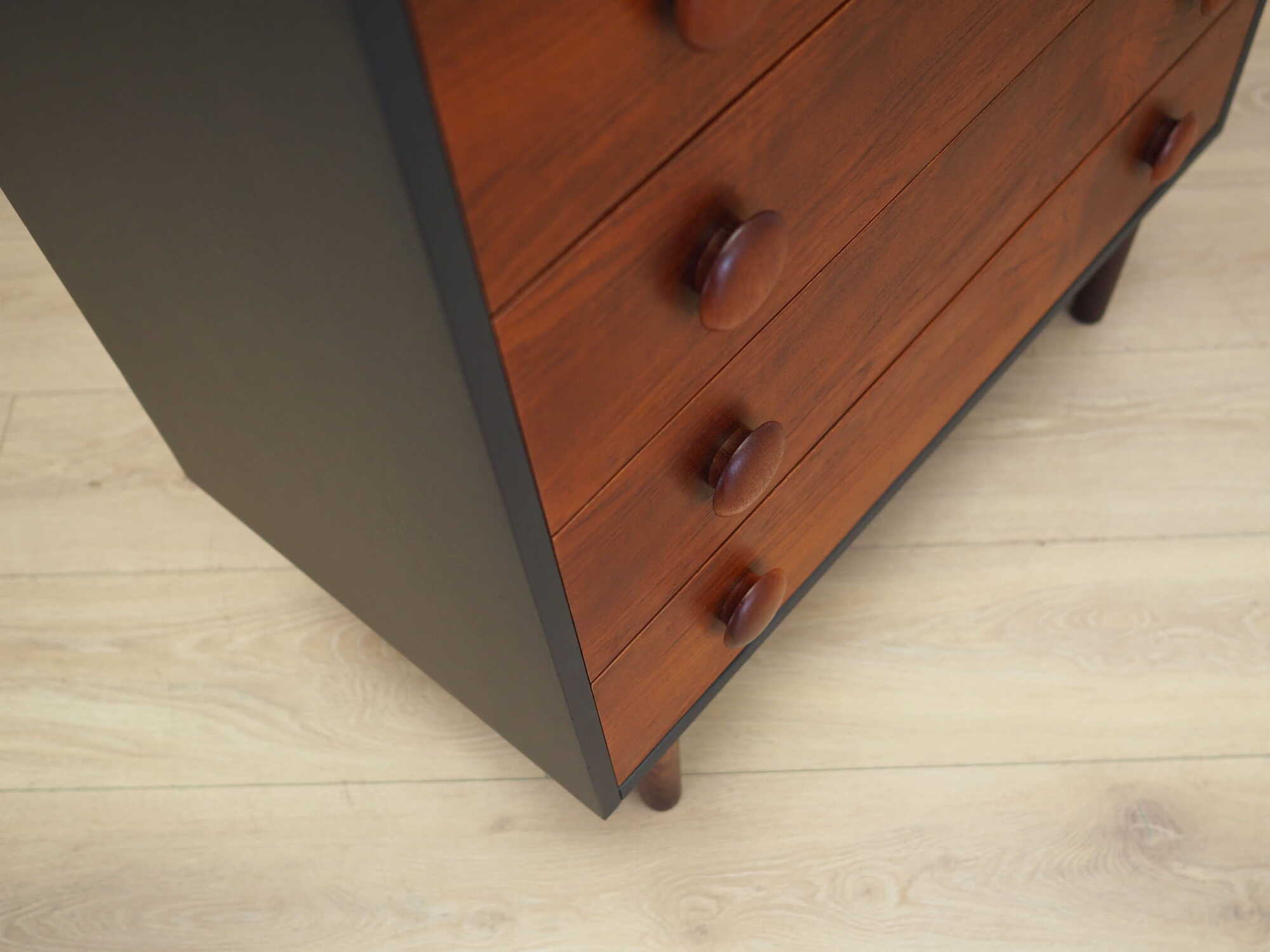 Vintage chest of drawers Teak wood Brown 1970s 7