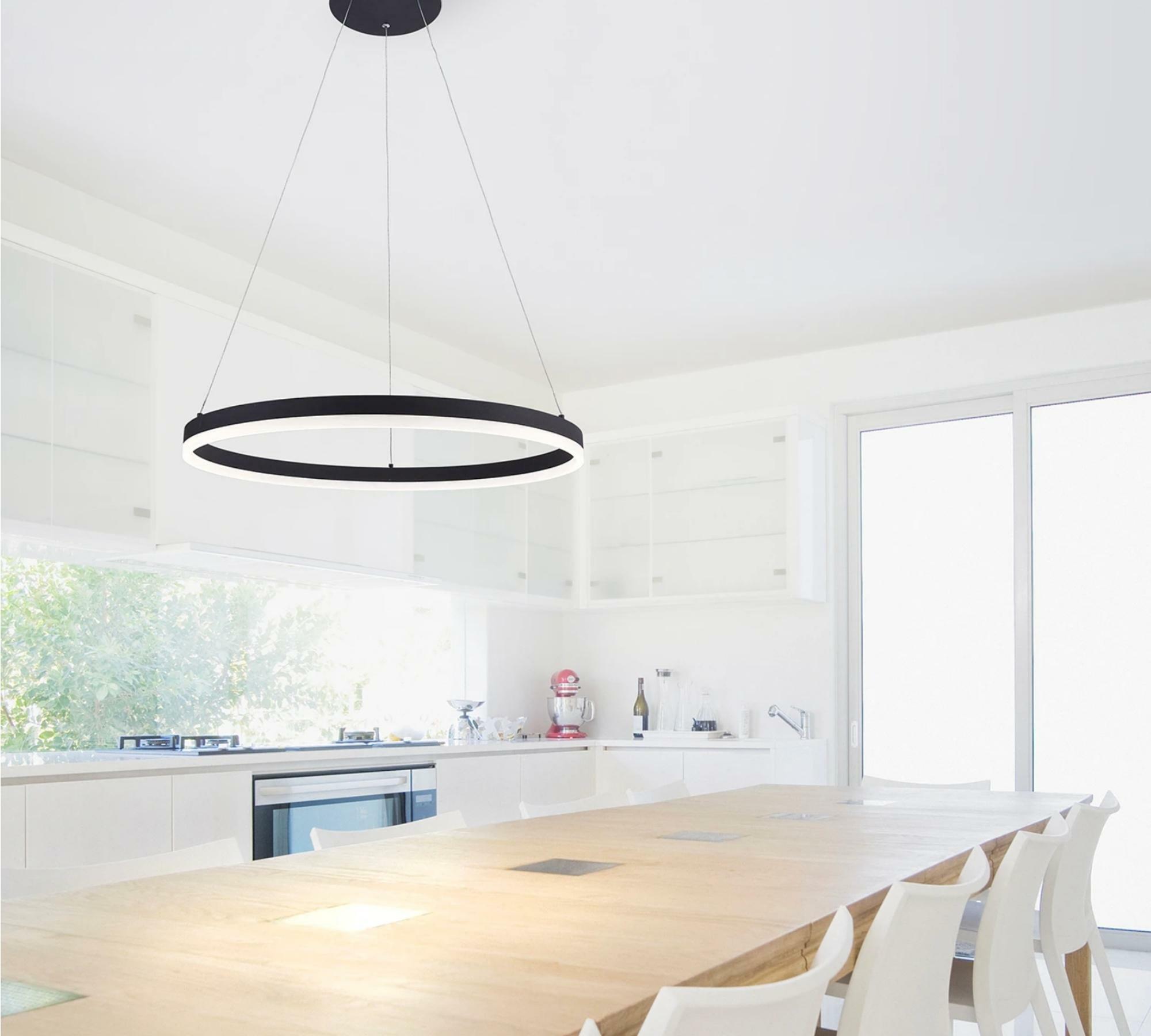 Ring-shaped 1-flame LED pendant light 4