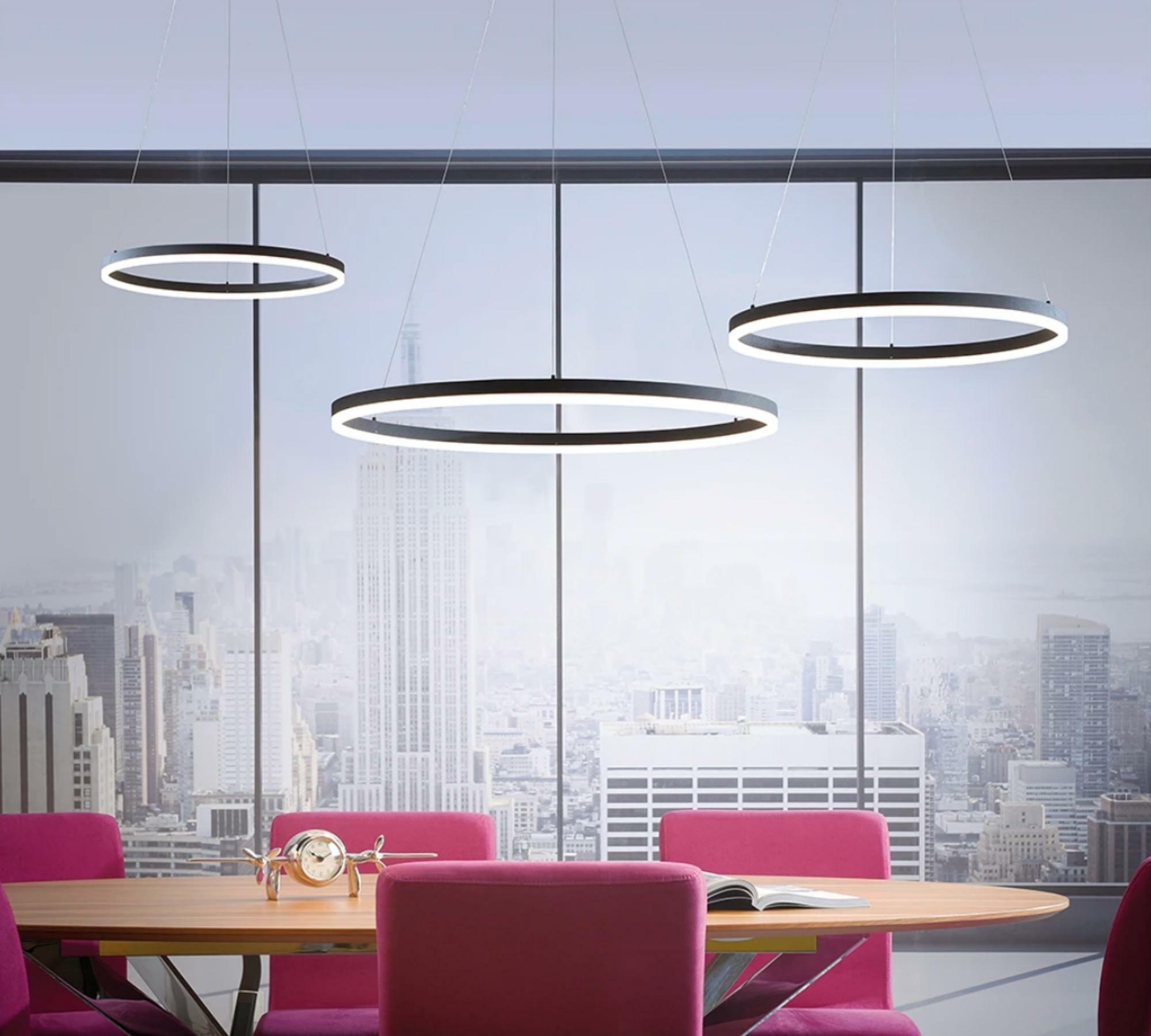 Ring-shaped 1-flame LED pendant light 5