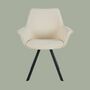 Armchair Woven fabric Beige 4