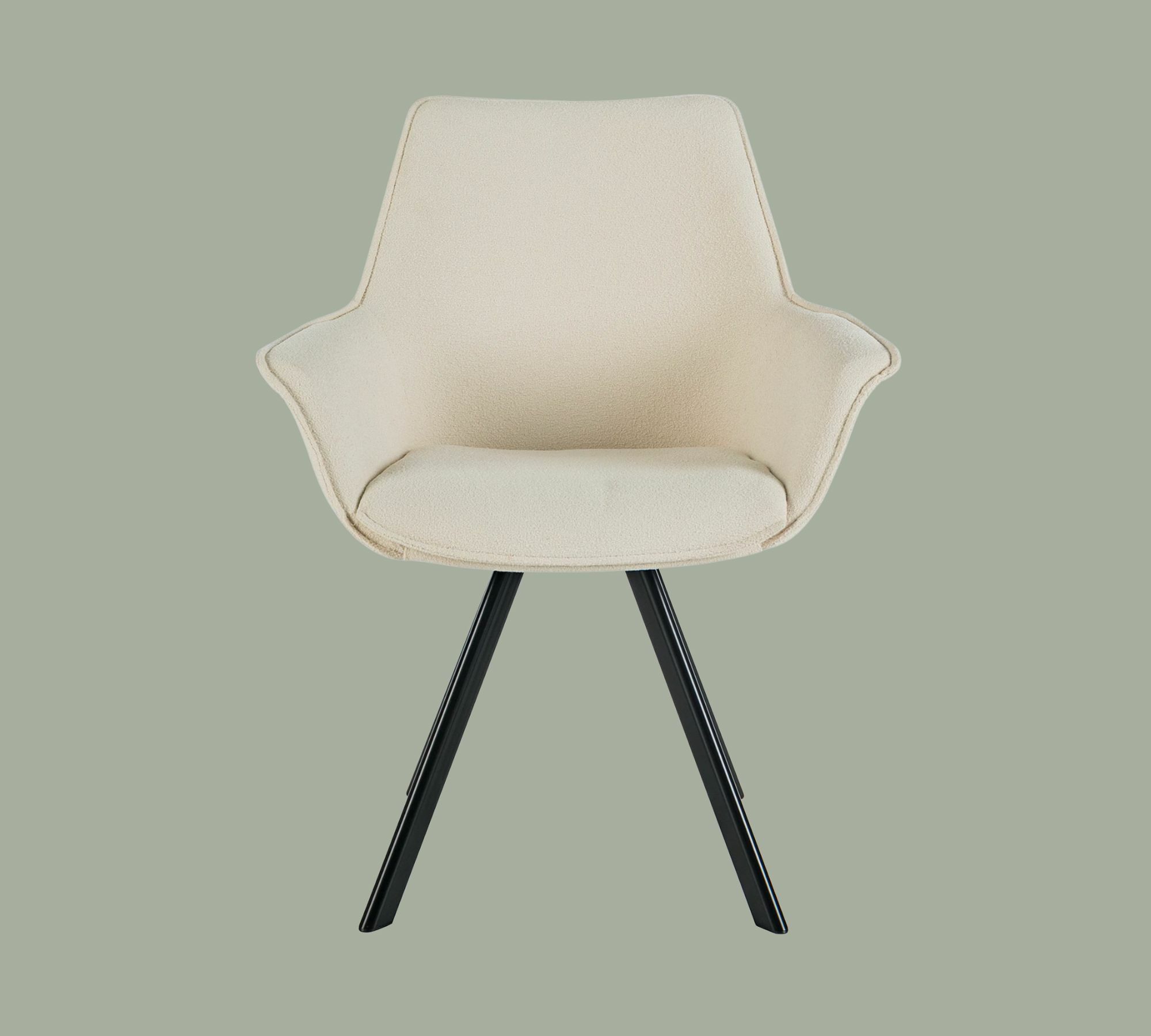 Armchair Woven fabric Beige 4