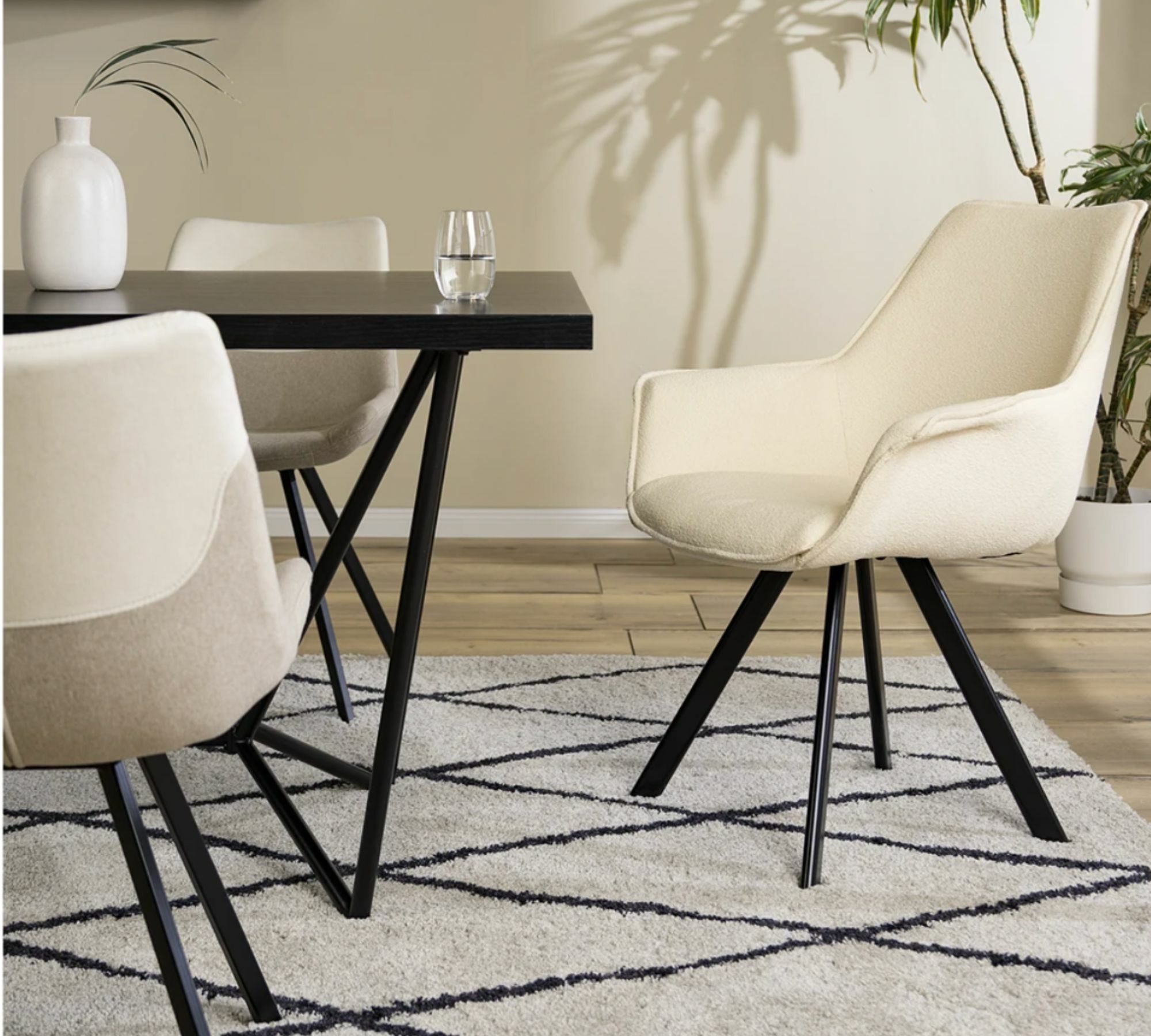 Armchair Woven fabric Beige 5