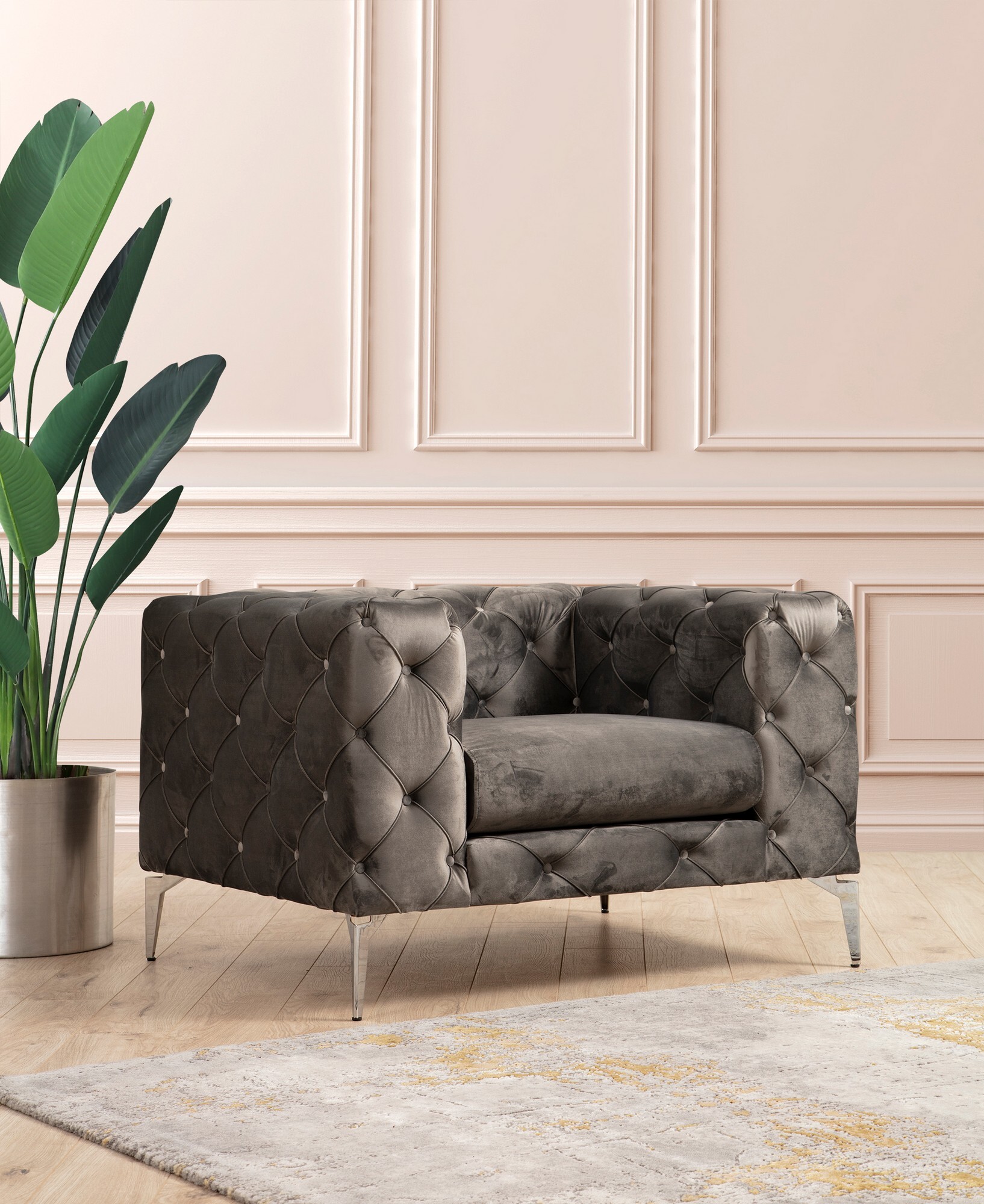 Elegant armchair Anthracite 3