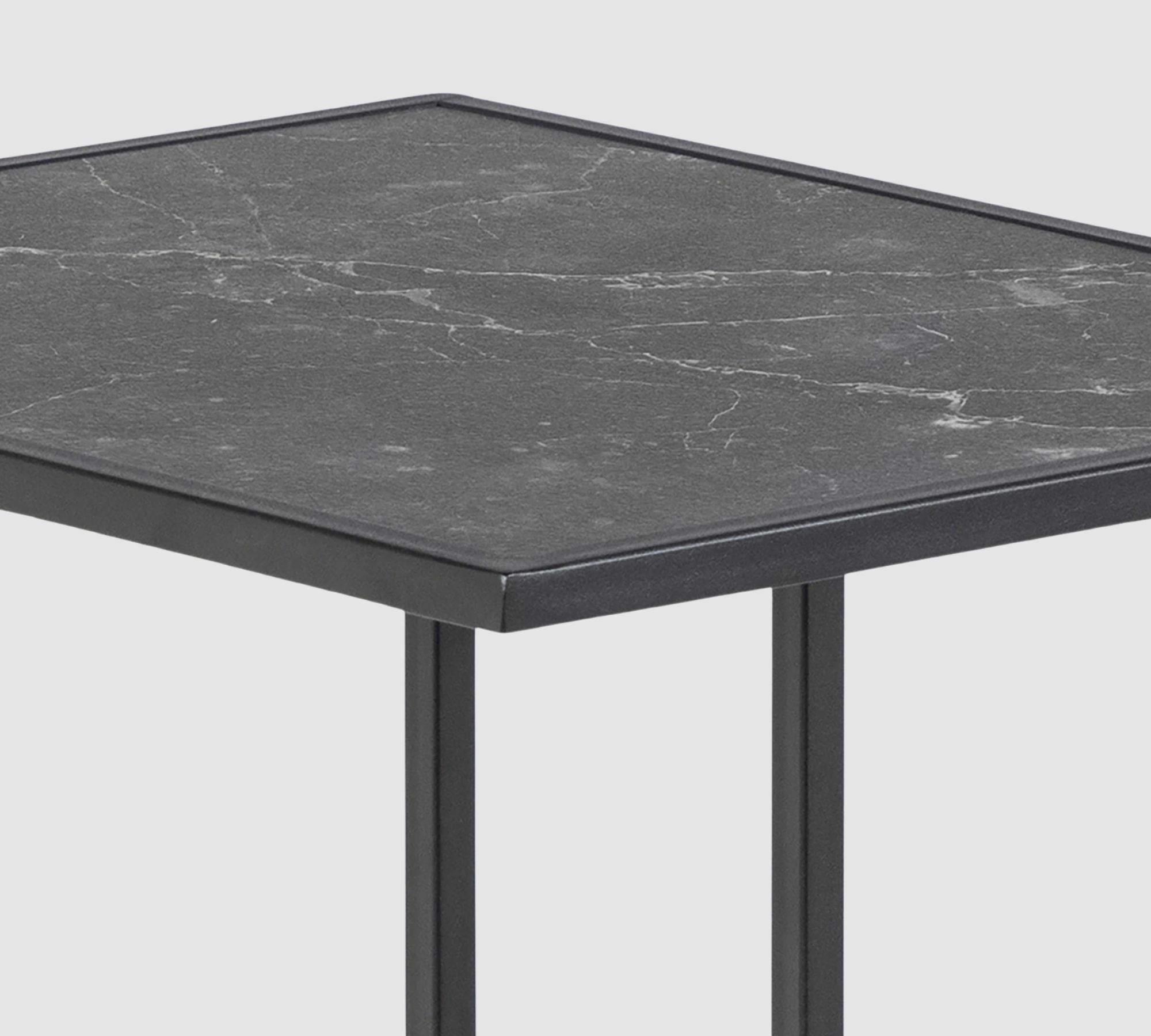 Beistelltisch MDF Marmor Dekor Schwarz 4