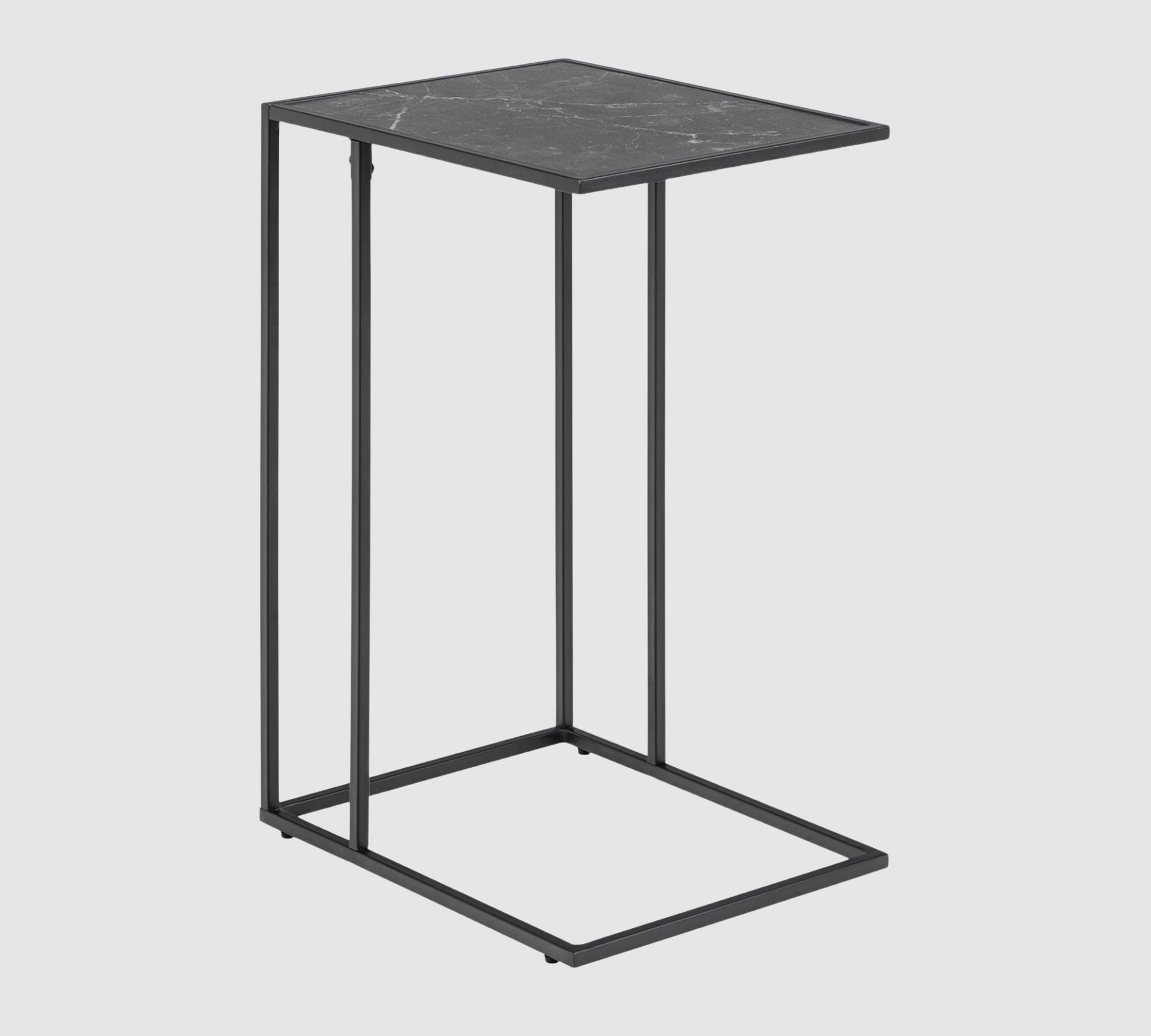 Beistelltisch MDF Marmor Dekor Schwarz 0
