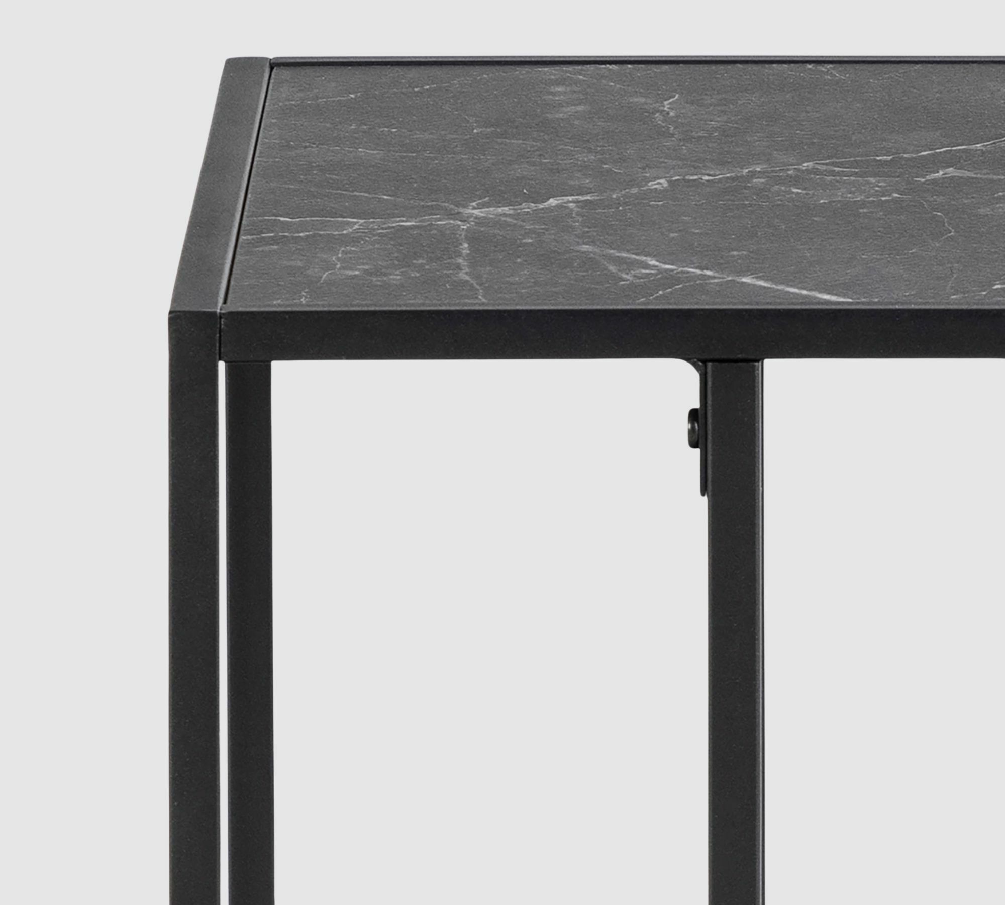 Beistelltisch MDF Marmor Dekor Schwarz 3