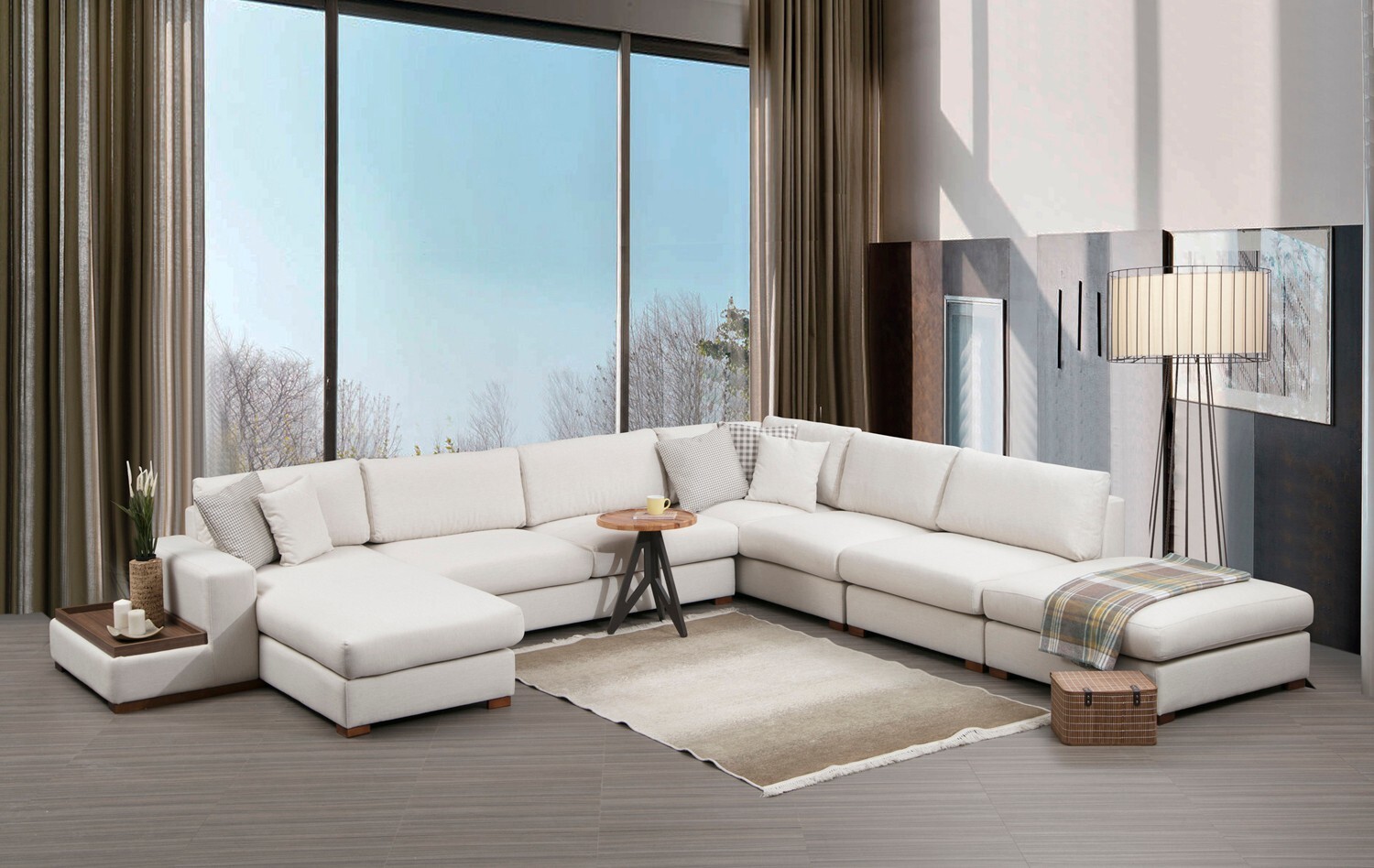 Modern corner sofa White 0