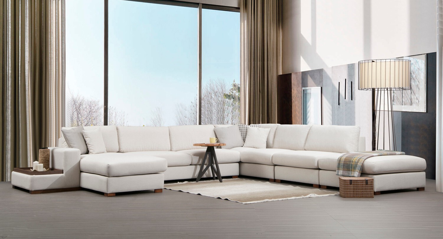 Modern corner sofa White 1