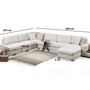 Modern corner sofa White 6