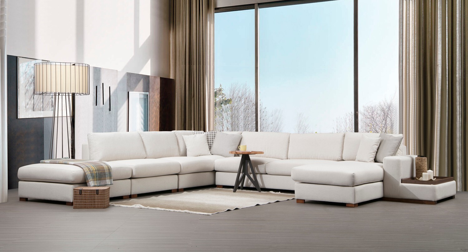Modern corner sofa White 1