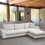 Modern sofa chaise longue right white 0
