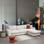Modern sofa chaise longue right white 1