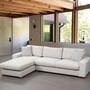 Modern sofa chaise lounge left white 0