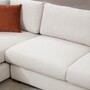 Modern sofa chaise lounge left white 2