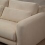 Modern sofa chaise longue left cream 2