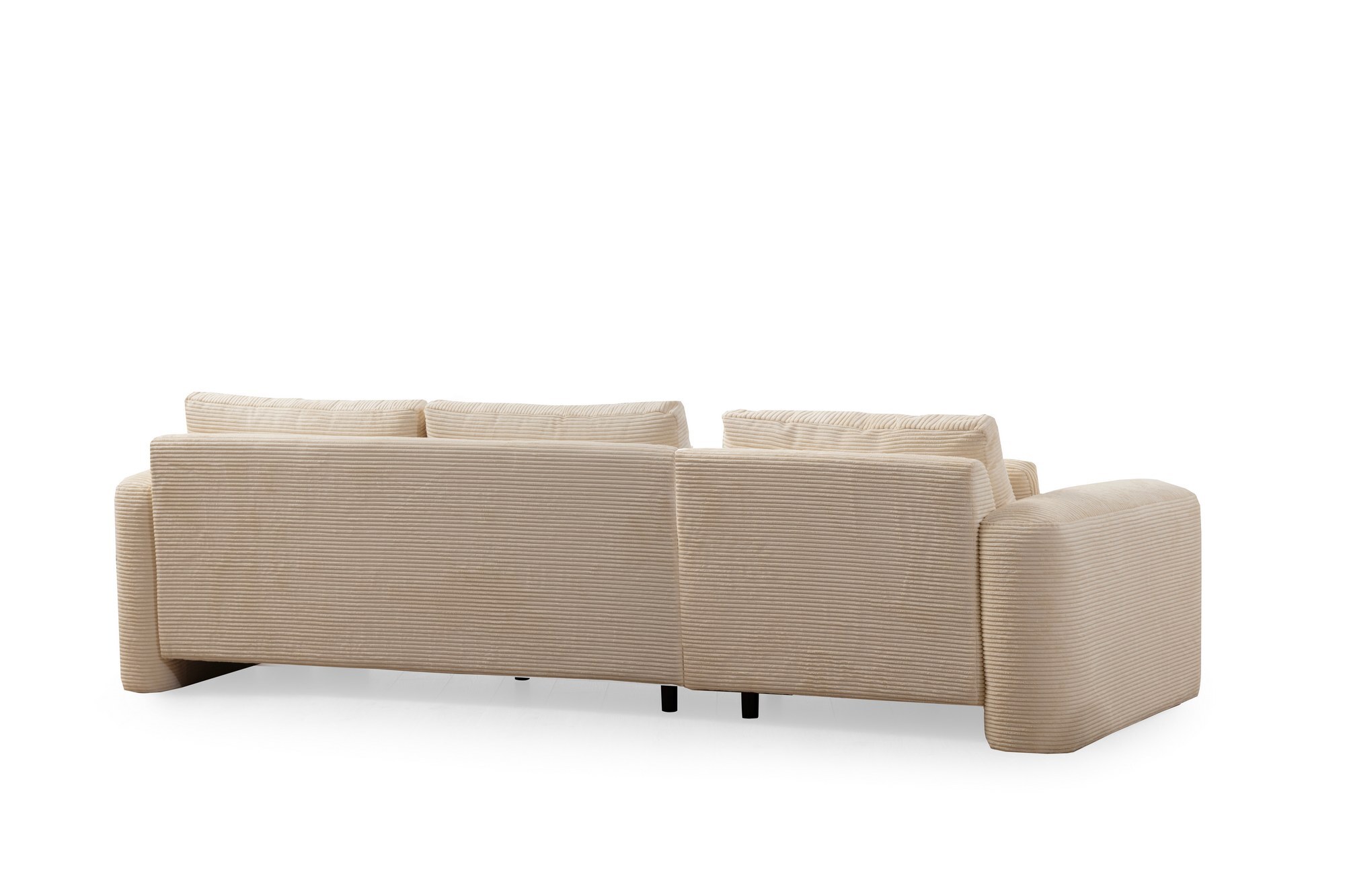 Modern sofa chaise longue left cream 4