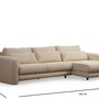Sofa Chaise Lounge Right Cream 5