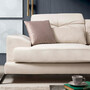 Modern sofa chaise lounge left ecru 2