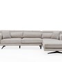Modern sofa chaise lounge Right Beige 4