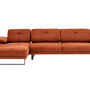 Modern sofa chaise lounge left large orange 4