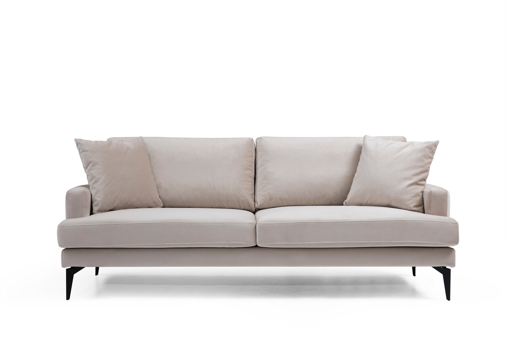 Modern sofa 3-seater Beige 1