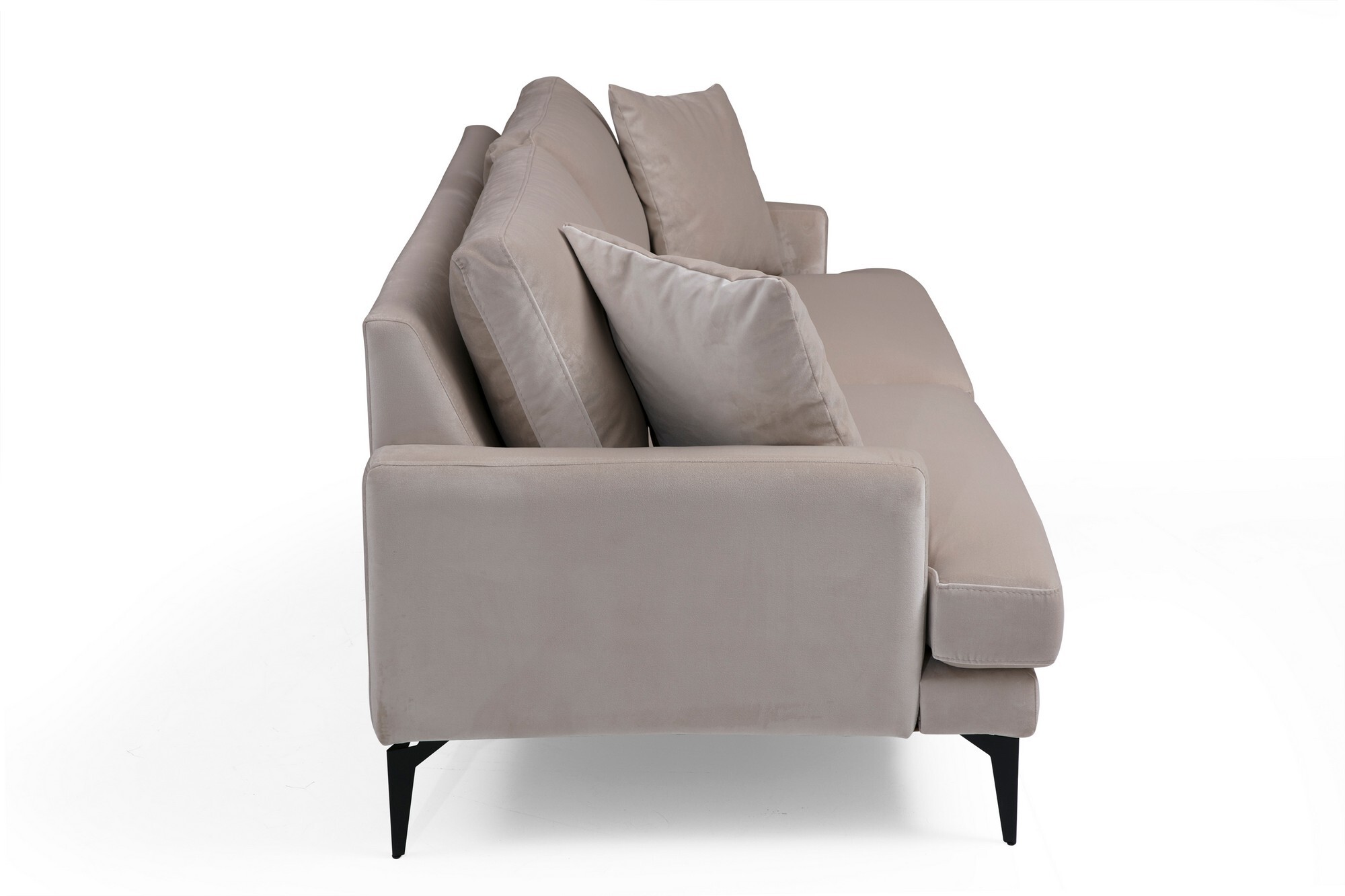 Modern sofa 3-seater Beige 5