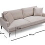 Divano moderno 3 posti beige 7