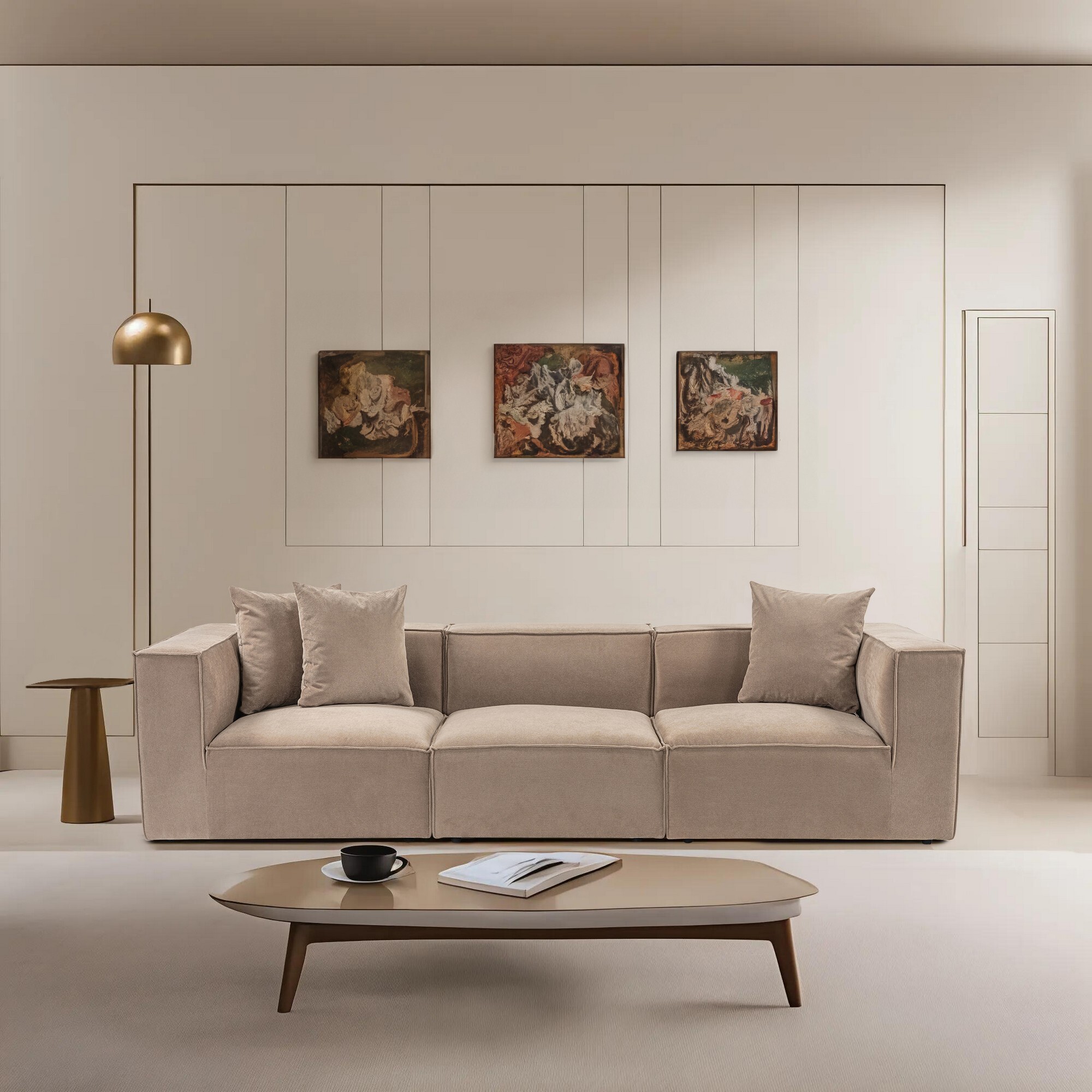 Sofa 3-seater Cappuccino 0