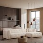 Nour Sofa Chaise Lounge Right Beige 0