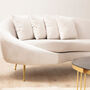 Elegant sofa 3-seater Beige 1