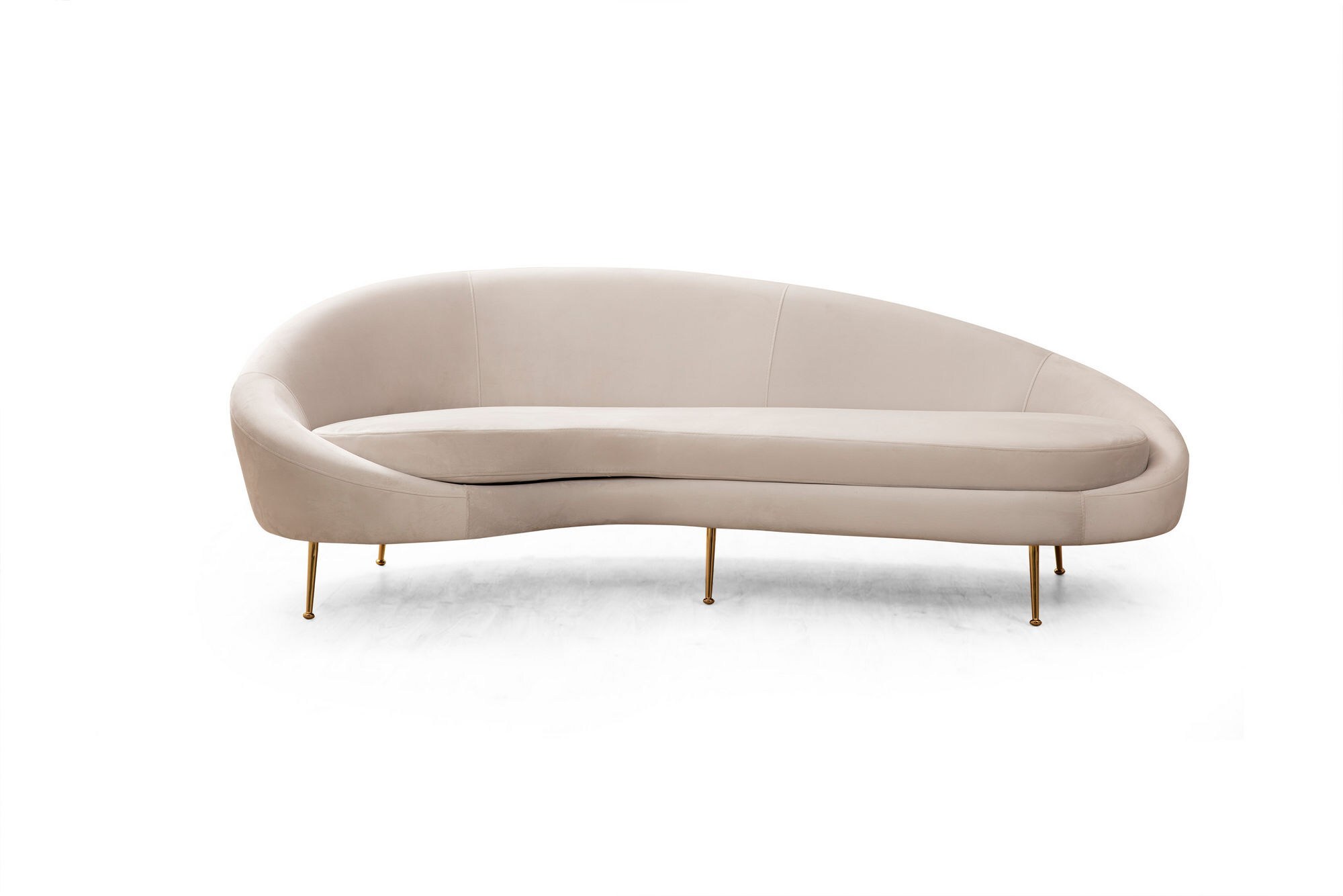 Elegant sofa 3-seater Beige 6