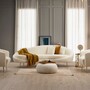 Divano moderno 3 posti bouclé crema 4