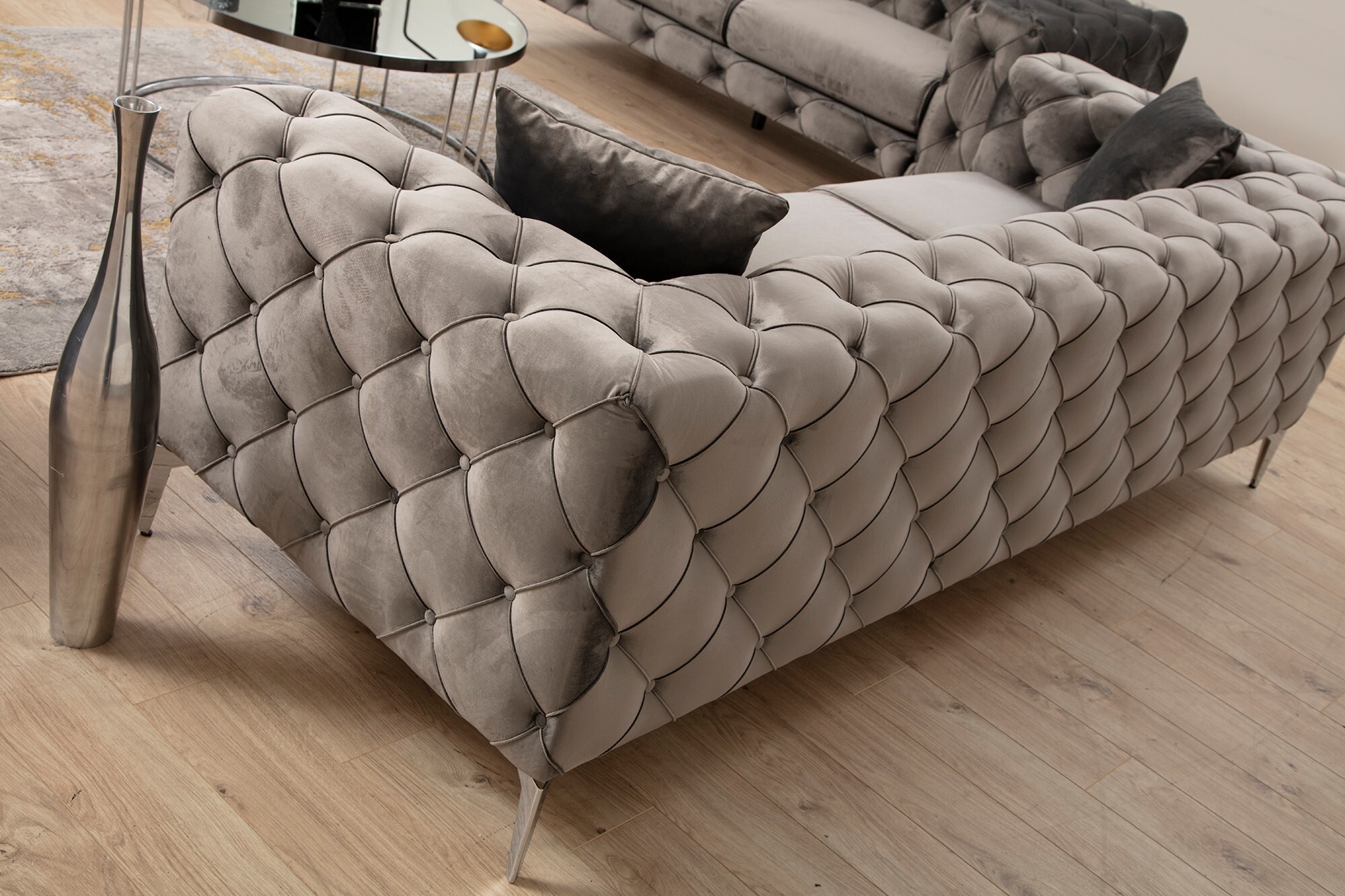 Elegant sofa 3-seater anthracite 3