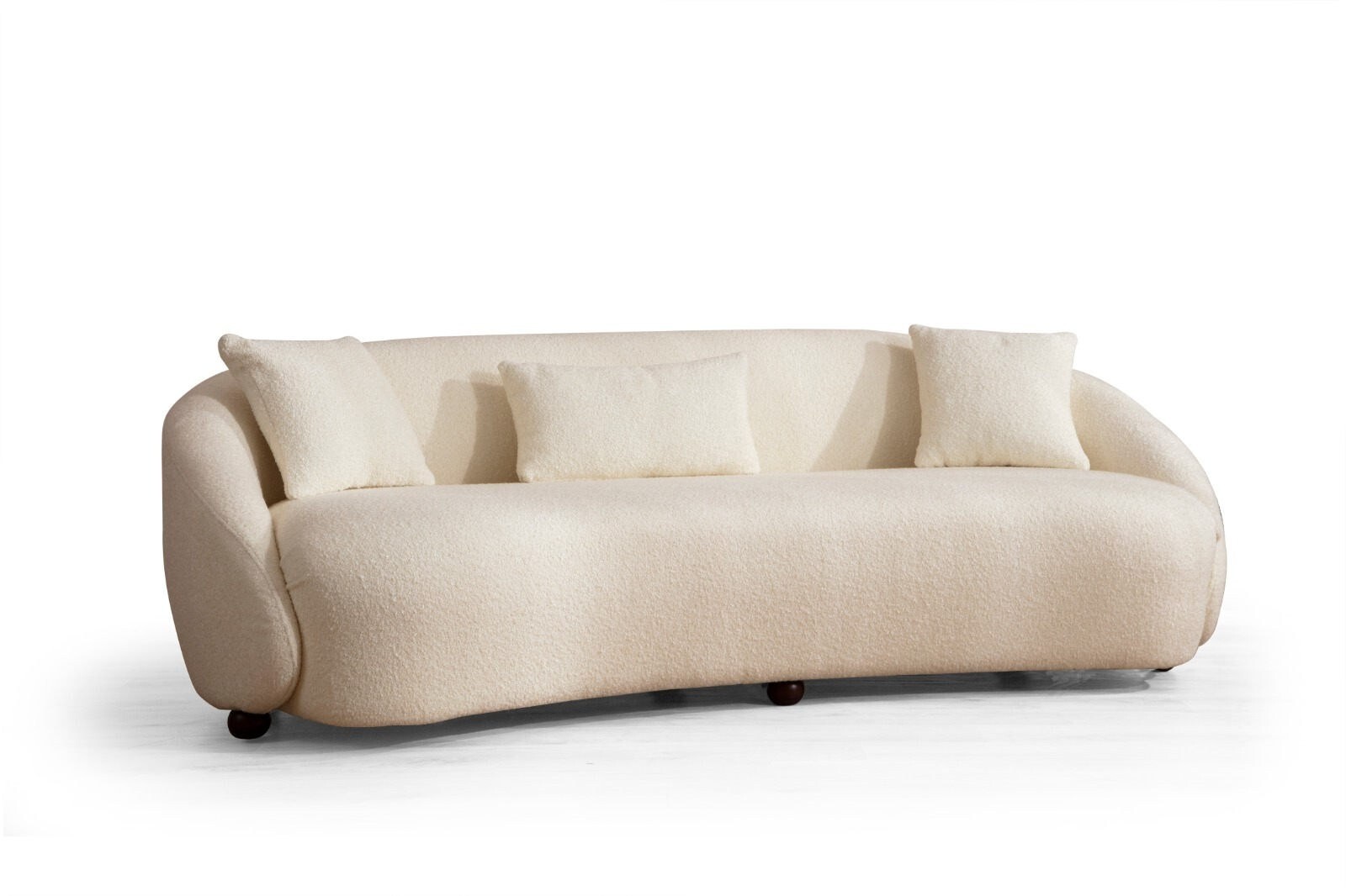 Modern 3-seater sofa Beige 4