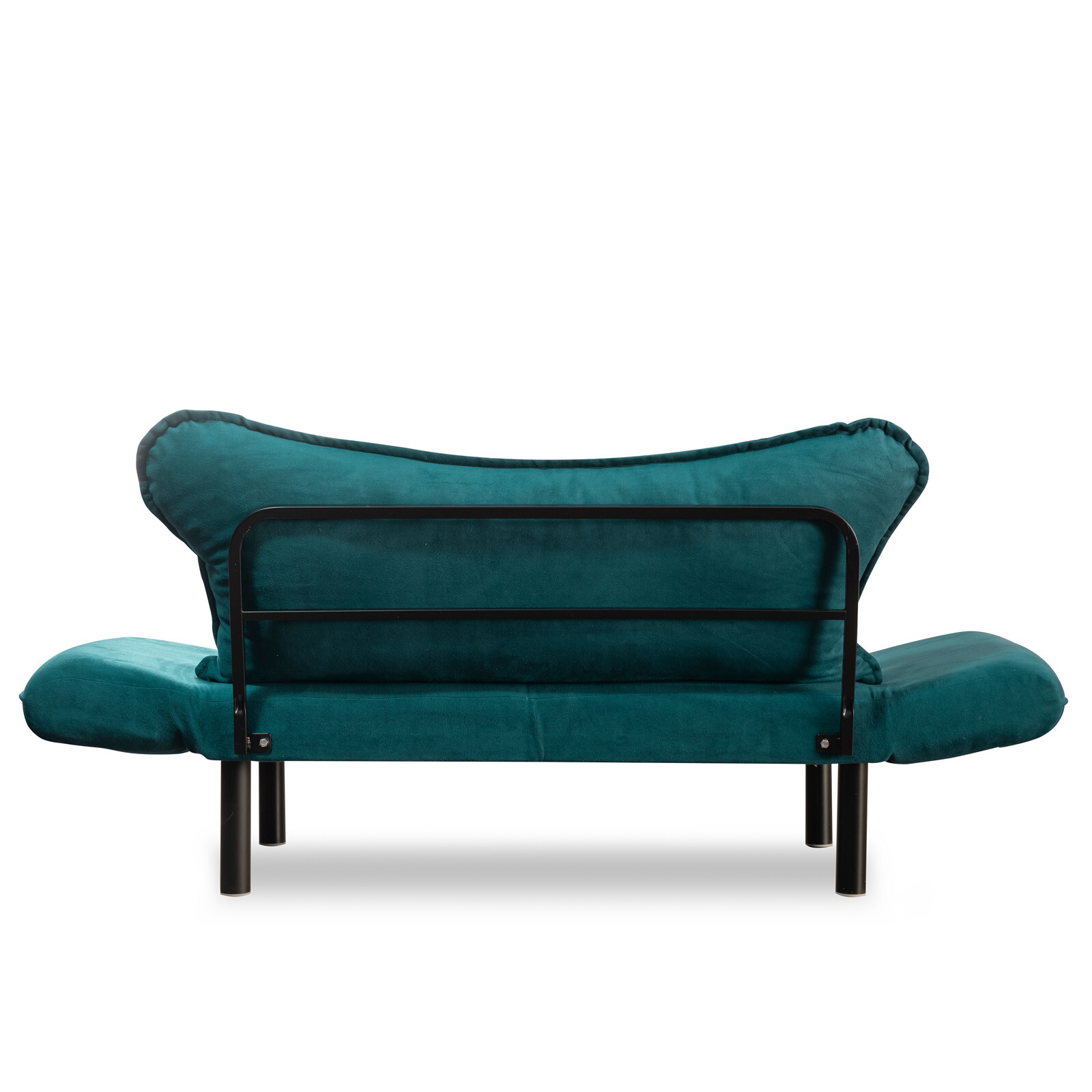 Elegant sofa bed 2-seater petrol blue 3