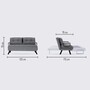 Sofa bed 2-seater Petrol 6
