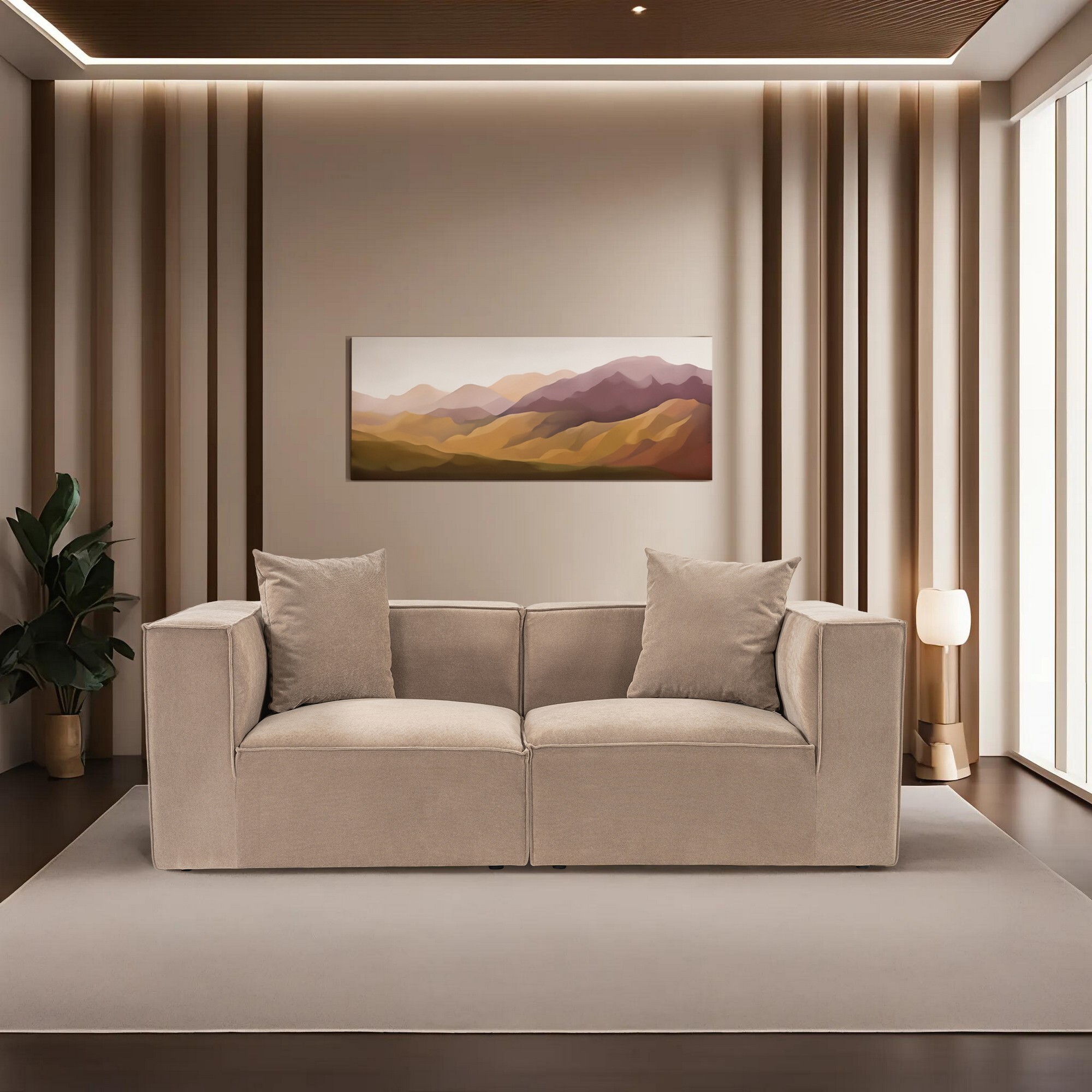 Sofa 2-seater Cappuccino 0