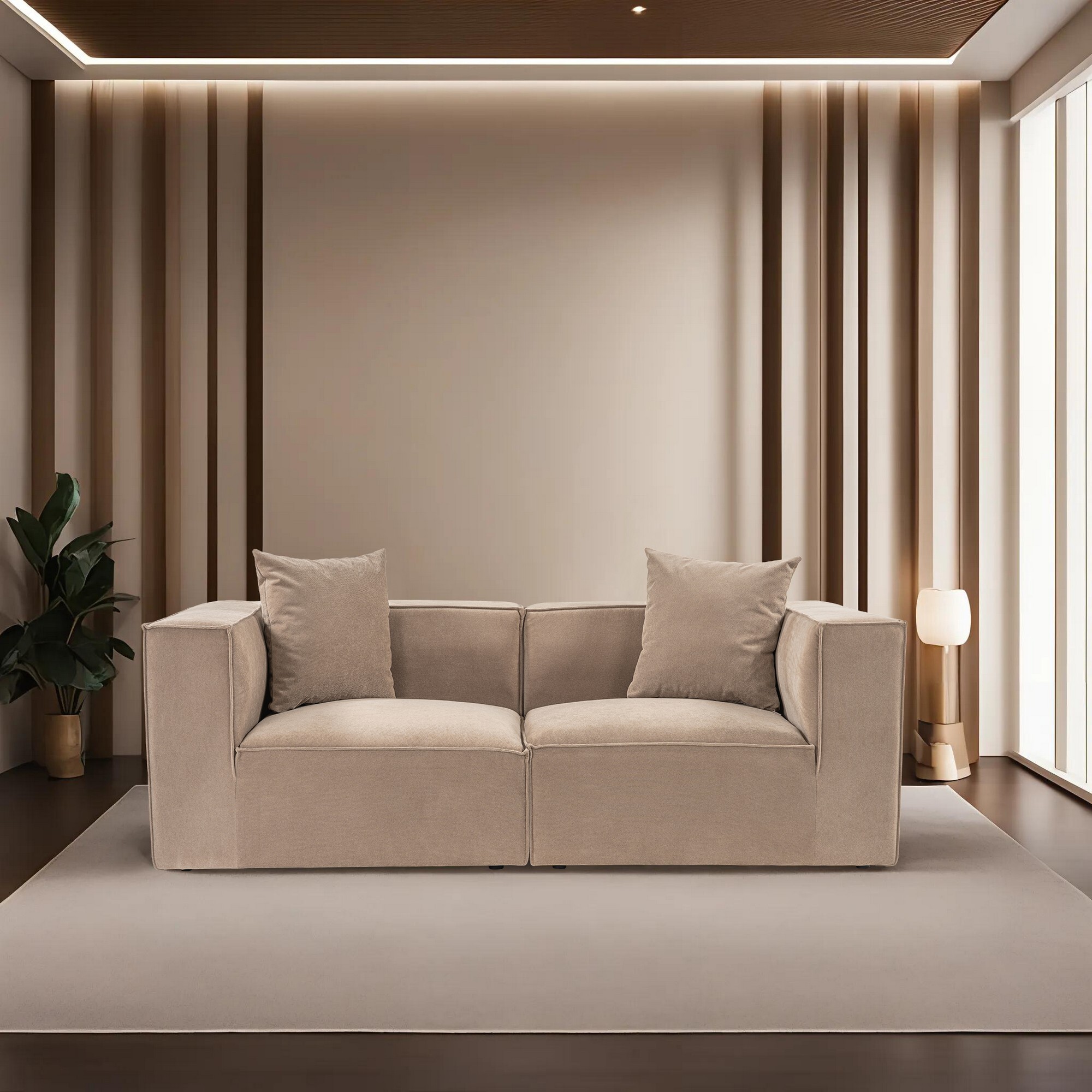 Sofa 2-Sitzer Cappucino 1