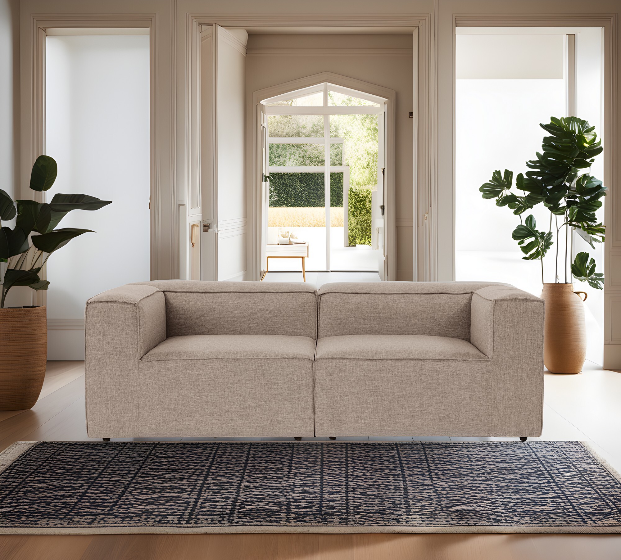Sofa 2-seater Brown 1