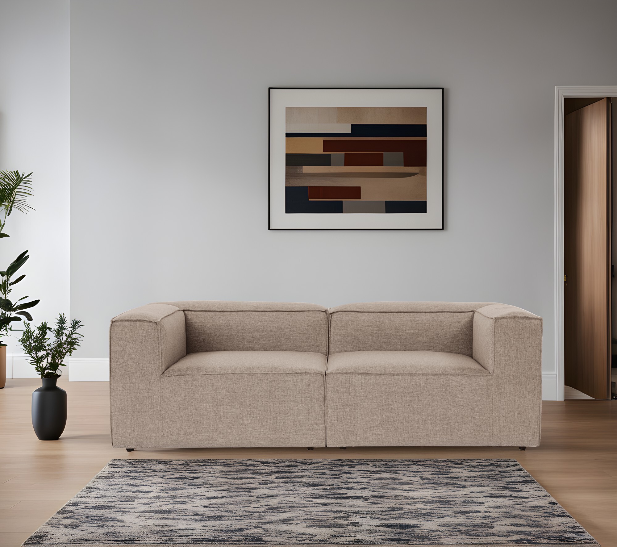 Sofa 2-seater Brown 2