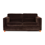 Sofa 2-Sitzer Stoff Dunkelbraun 0