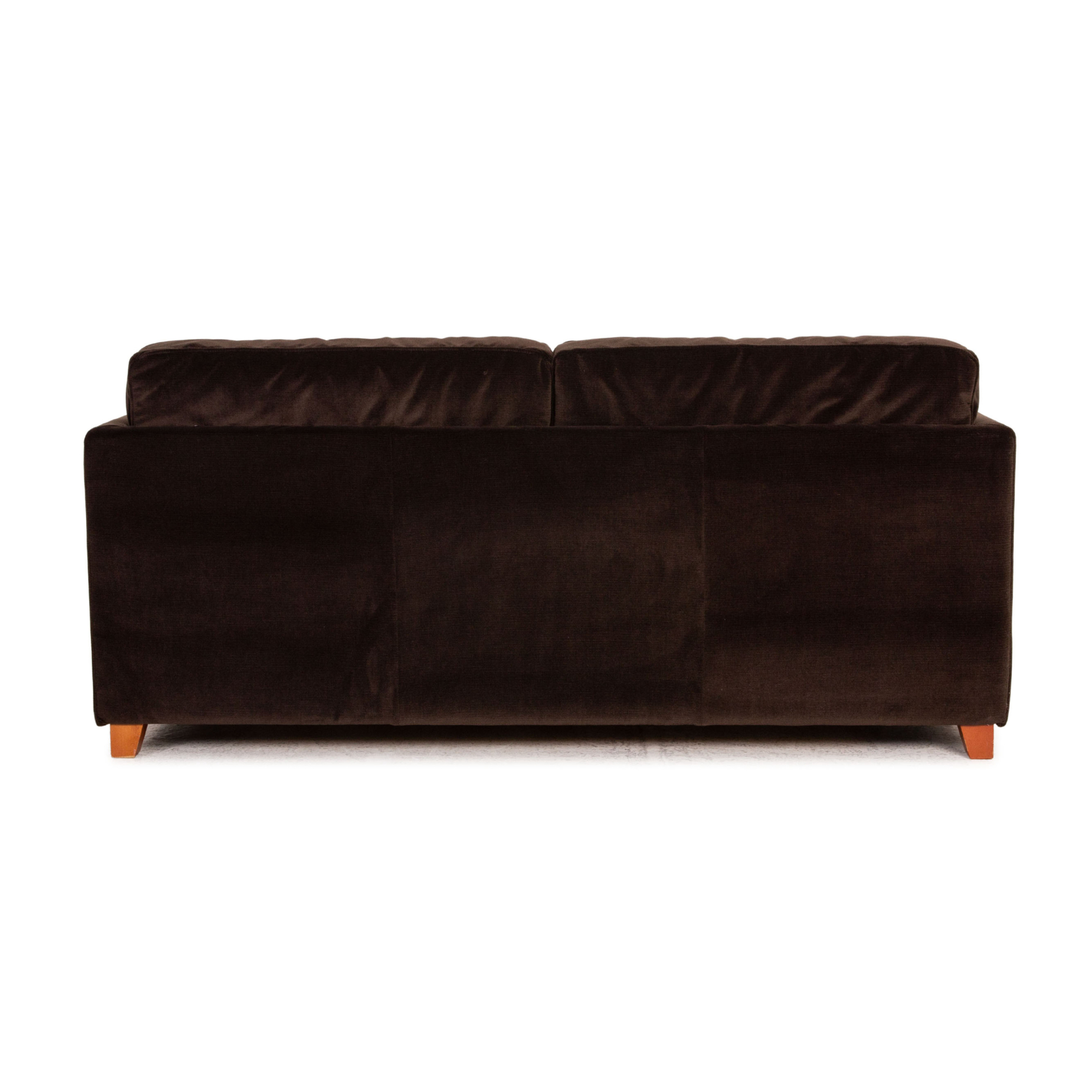 Sofa 2-Sitzer Stoff Dunkelbraun 8