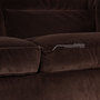 Sofa 2-Sitzer Stoff Dunkelbraun 3