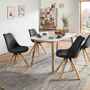 Polsterstuhl ALEDAS Webstoff Cors: Anthrazit Braun 2er Set 5