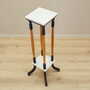 Vintage Plant Stand Wood Stone Multicolored 1970s 2