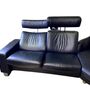 Arion Leather Sofa Black 1